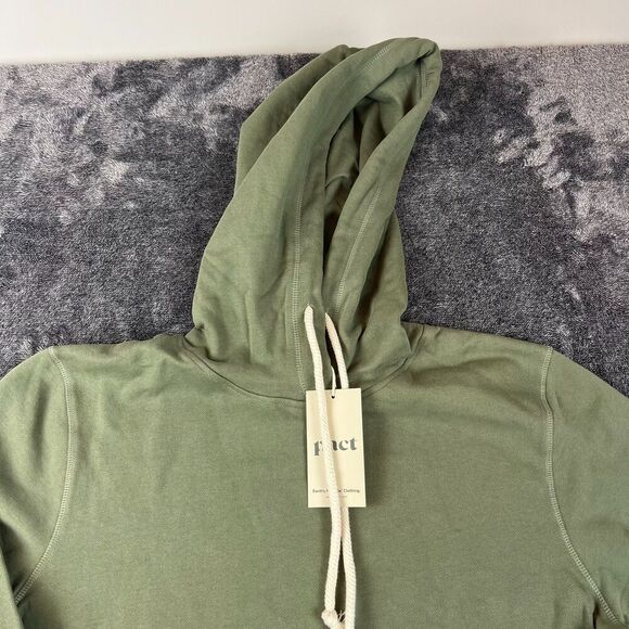 Pact Unisex Caper One For All Hoodie Sweatshirt Fleece M Green Pullover NWT - Picture 2 of 11